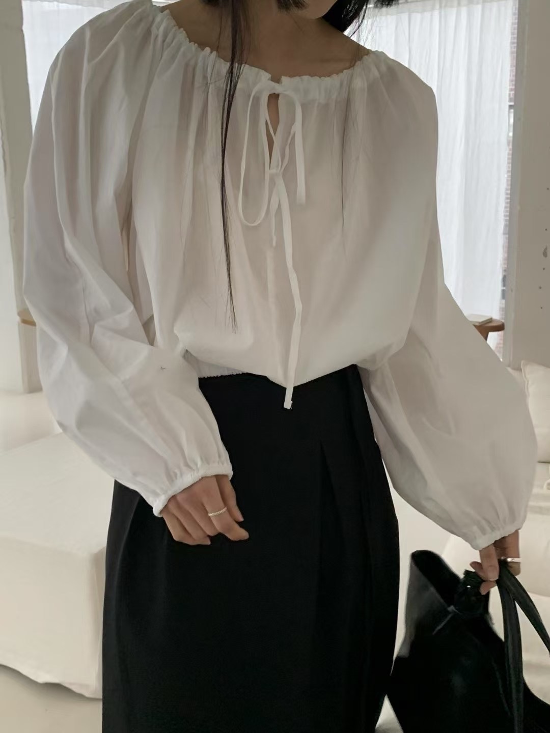 HANDER韓國㊣直郵東大門代購女裝新品人氣推薦熱賣襯衫蕾絲衫HANDER襯衫/蕾絲衫