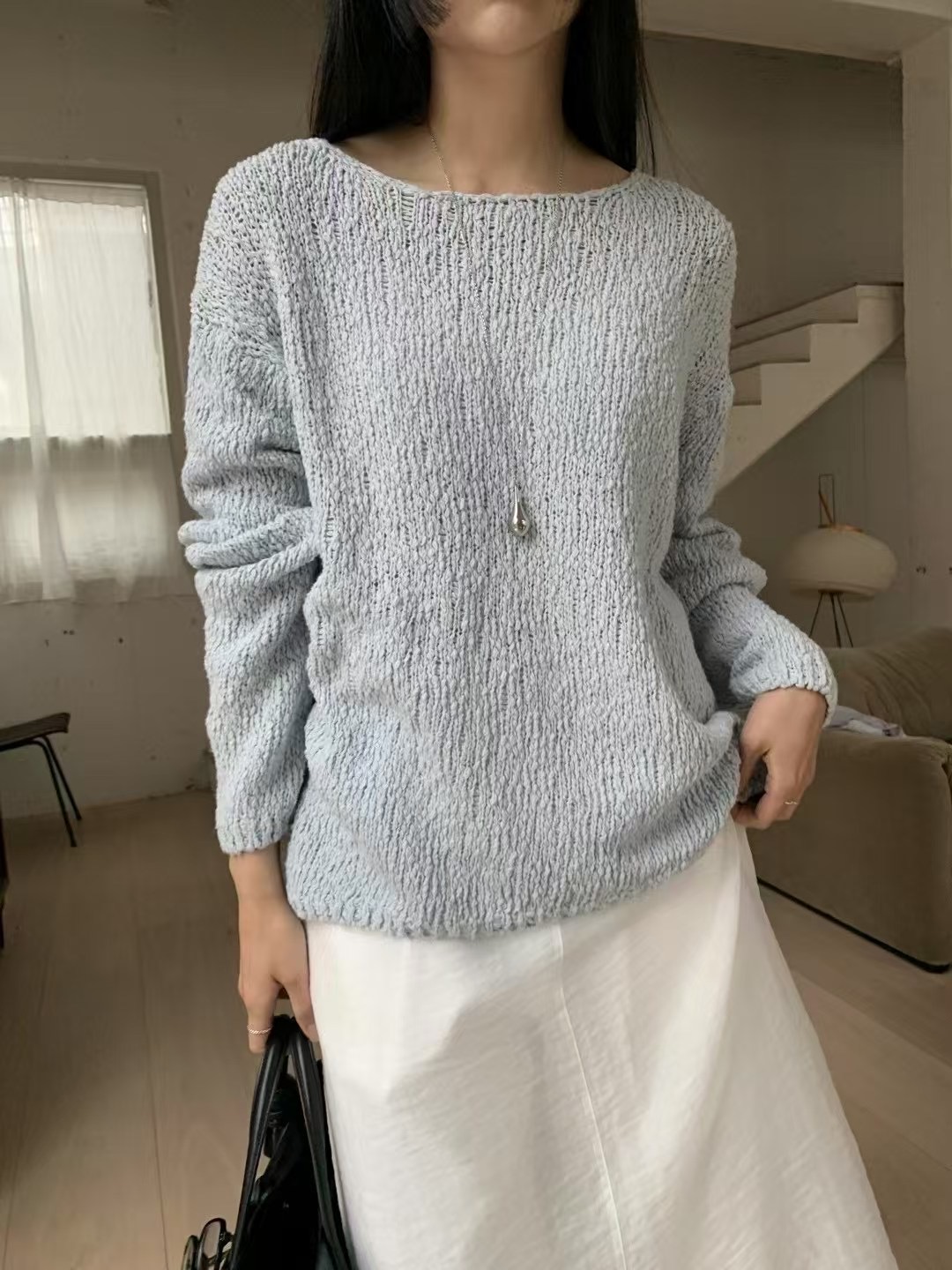 HANDER直郵韓國代購㊣女裝新品時尚25春夏熱賣推薦針織衫棉質HANDER針織衫圖色2
