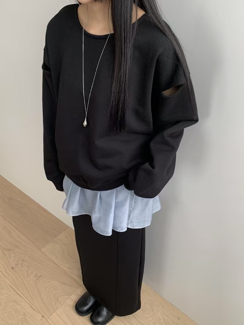 HANDER韓國直郵㊣女裝新品推薦熱賣休閑人氣時尚25春夏衛衣HANDER衛衣
