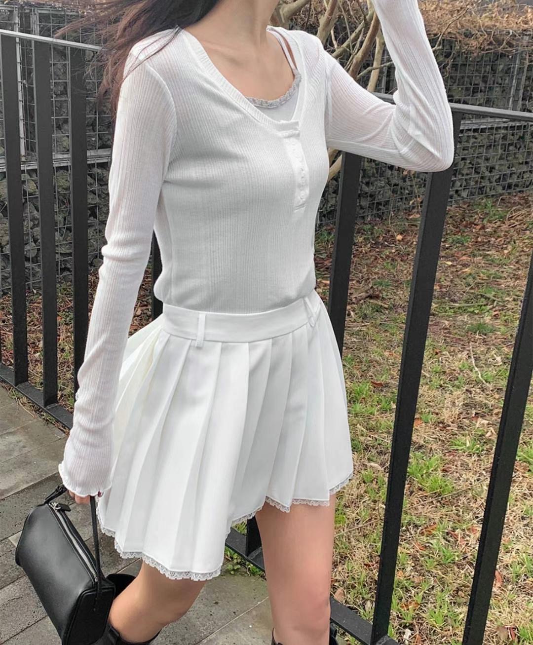 GLOWY韓國直郵㊣東大門實拍女裝新款休閑推薦25春夏長袖T恤GLOWY長袖T恤