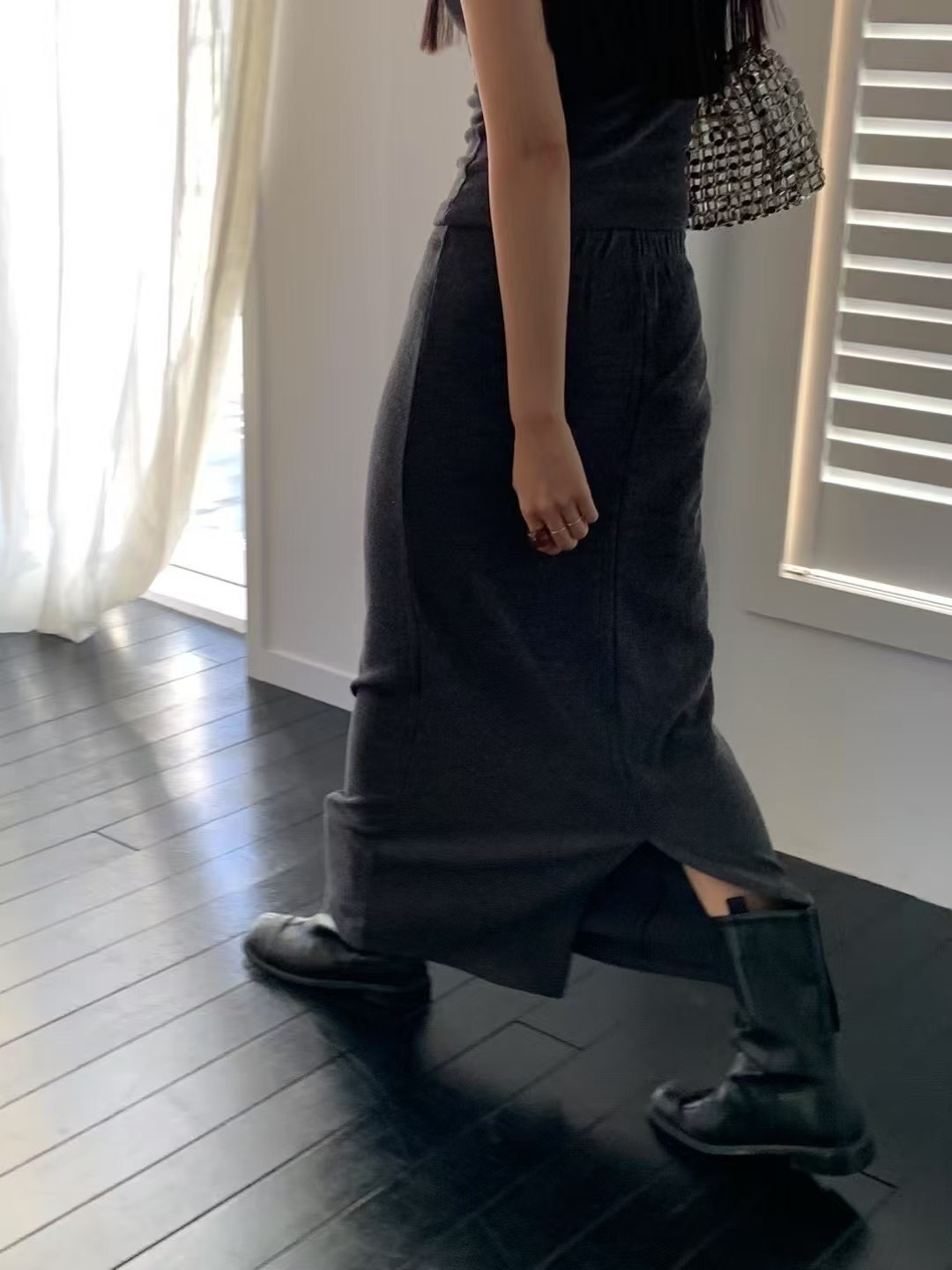 HANDER韓國直郵㊣東大門實拍女裝新款休閑熱賣25春夏推薦長裙HANDER長裙