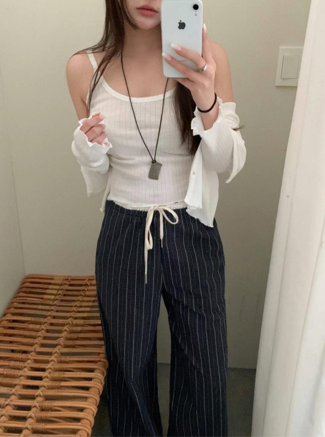 GLOWY韓國㊣直郵東大門代購女裝新品推薦熱賣25春夏套裝開衫GLOWY套裝