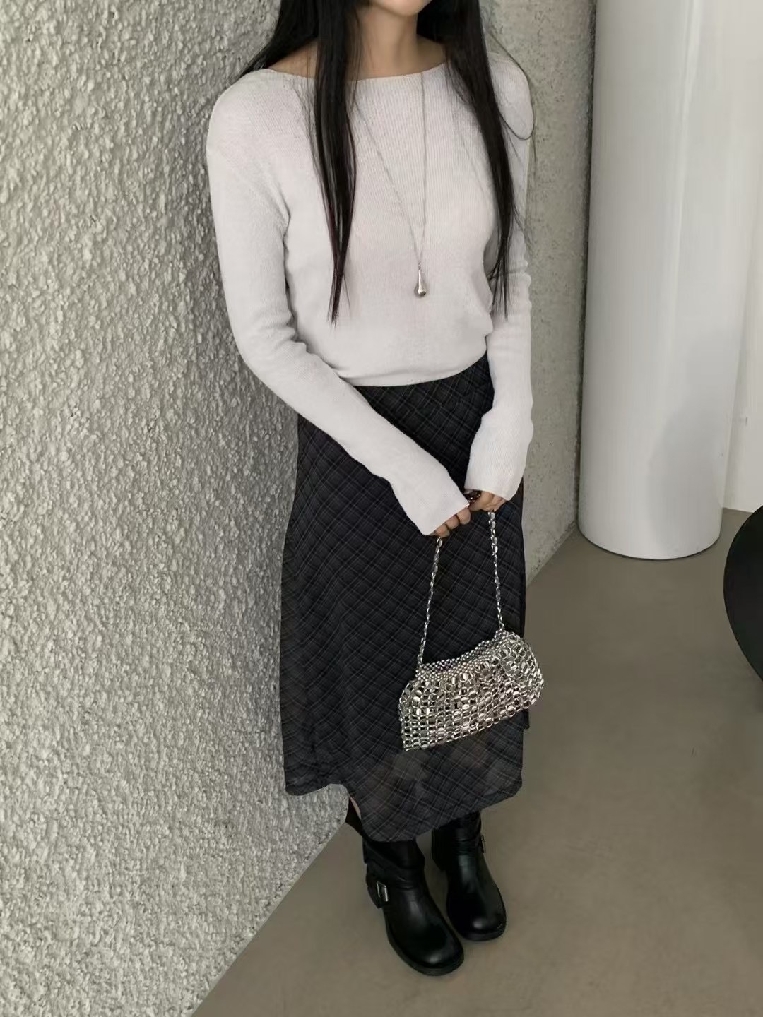 HANDER韓國㊣直郵東大門代購女裝新品熱賣推薦半身裙中短裙HANDER半身裙/中短裙