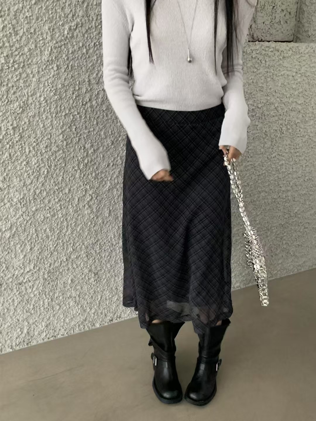 HANDER韓國㊣直郵東大門代購女裝新品熱賣推薦半身裙中短裙HANDER半身裙/中短裙