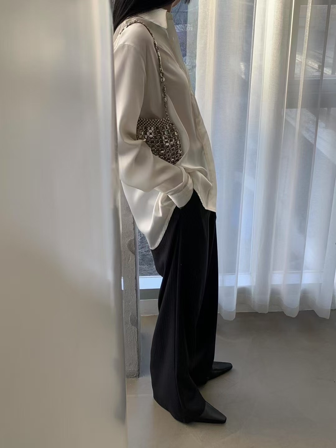 HANDER韓國直郵㊣東大門實拍女裝新品人氣時尚熱賣襯衫蕾絲衫HANDER襯衫/蕾絲衫