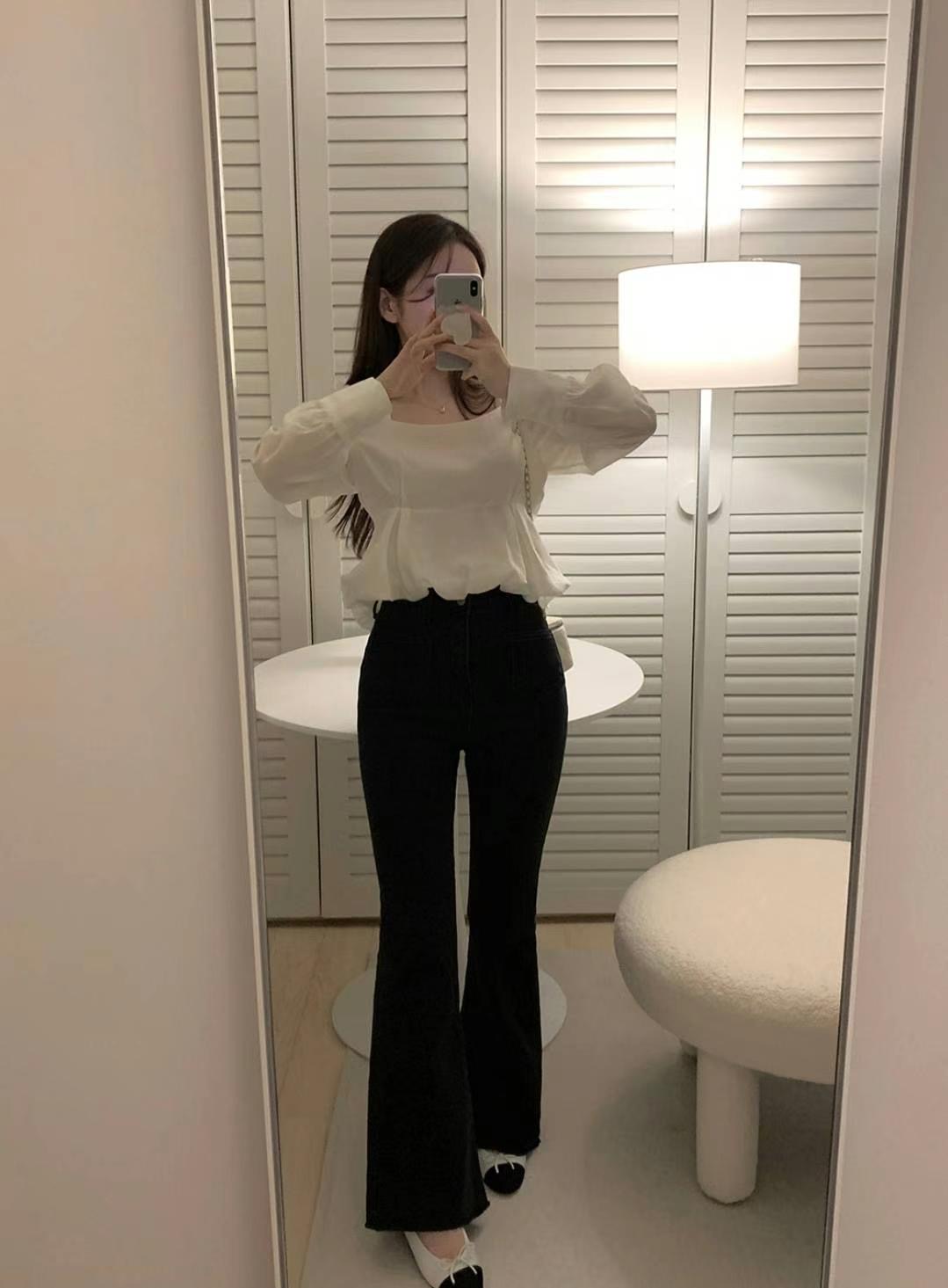 GLOWY韓國直郵㊣東大門實拍女裝新品休閑推薦時尚襯衫蕾絲衫GLOWY襯衫/蕾絲衫