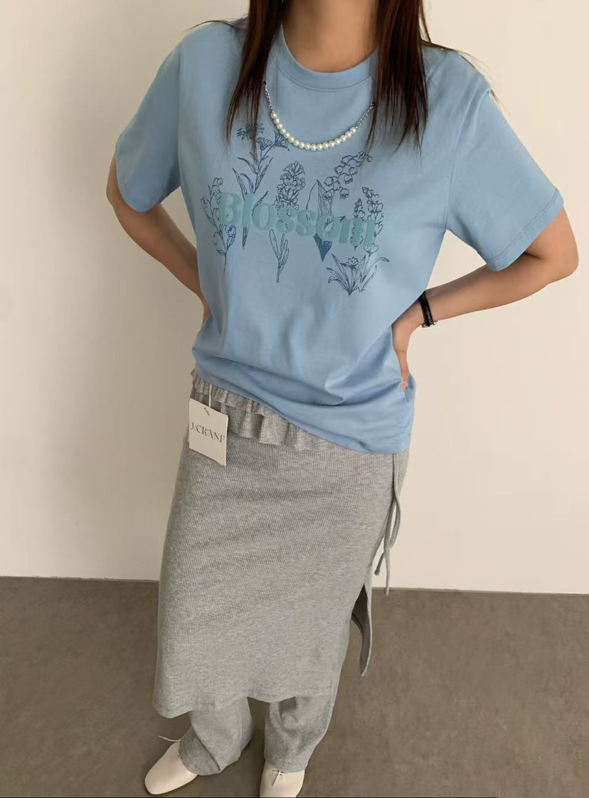 J CRANE-A韓國直郵㊣女裝新品人氣25春夏熱賣休閑推薦T恤J CRANET恤圖色3