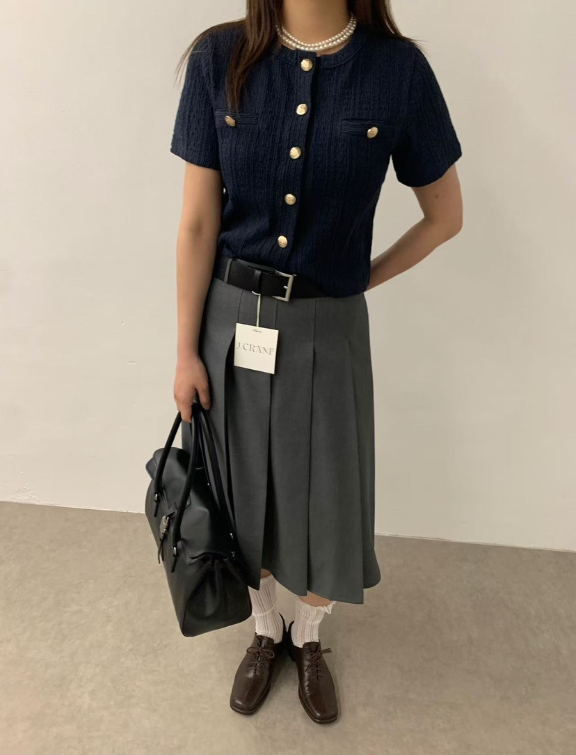J CRANE-A韓國直郵㊣東大門實拍女裝新款休閑推薦針織衫開衫J CRANE針織衫