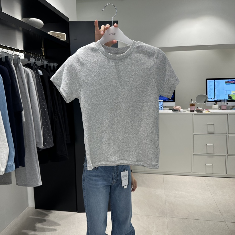 CREAM-P韓國㊣直郵東大門代購女裝新款休閑推薦熱賣25春夏T恤CREAM-PT恤圖色2
