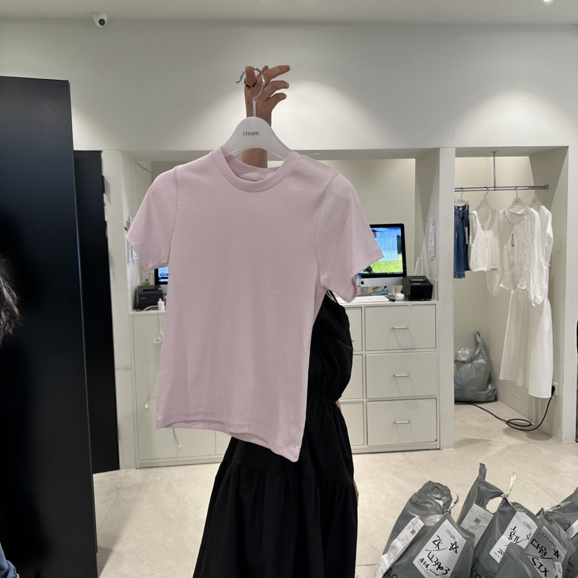 CREAM-P韓國㊣直郵東大門代購女裝新款休閑推薦熱賣25春夏T恤CREAM-PT恤圖色4