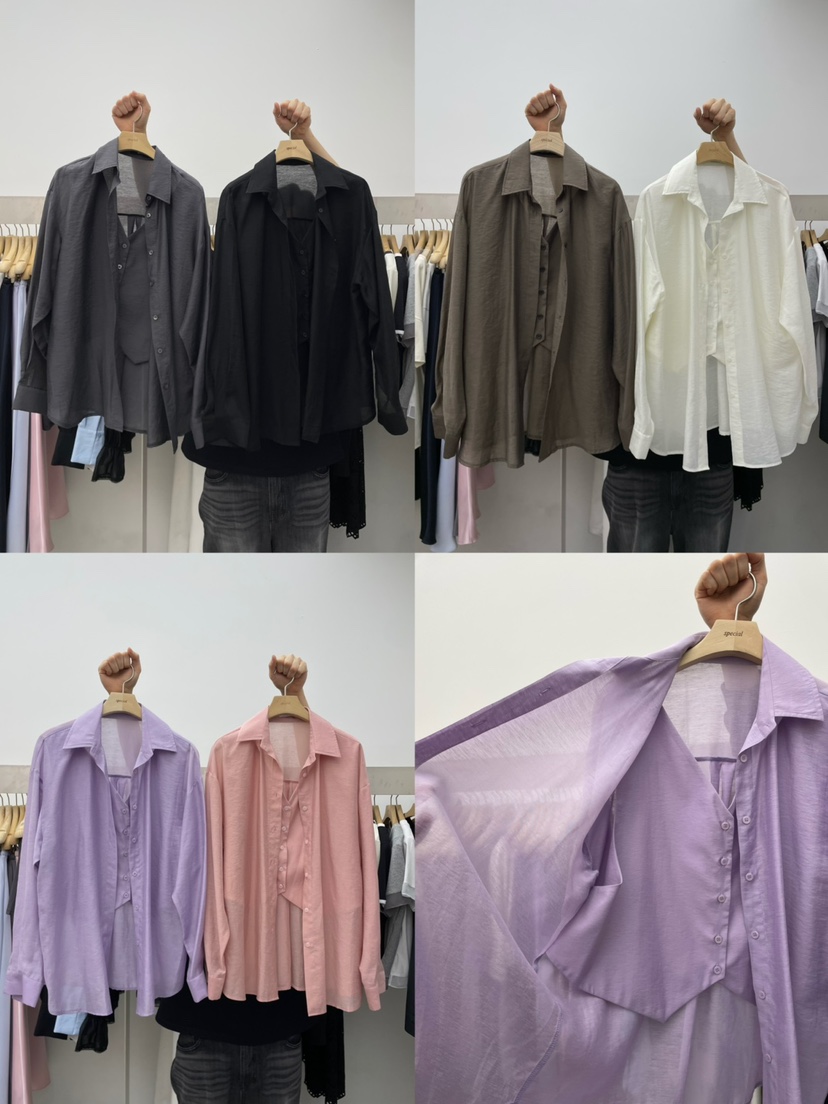 SPECIAL直郵韓國代購㊣女裝新品休閑人氣熱賣25春夏襯衫蕾絲衫SPECIAL襯衫/蕾絲衫