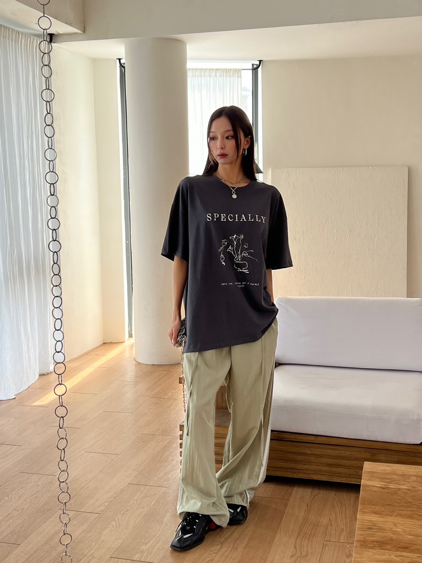 SPECIAL直郵韓國代購㊣女裝新品休閑熱賣推薦25春夏休閑褲含腰繩SPECIAL休閑褲