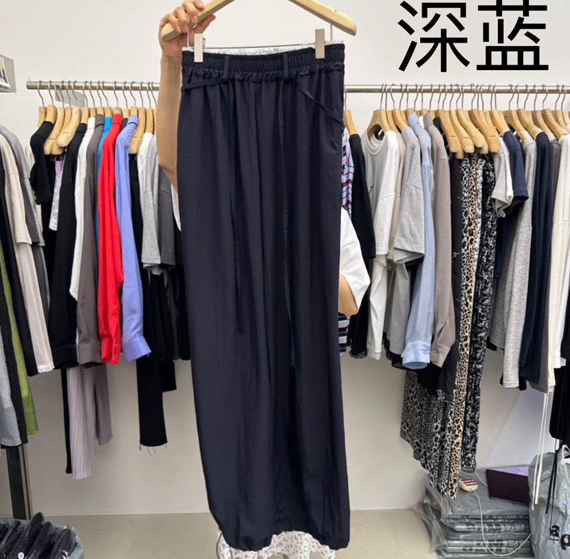SPECIAL直郵韓國代購㊣女裝新品休閑熱賣推薦25春夏休閑褲含腰繩SPECIAL休閑褲
