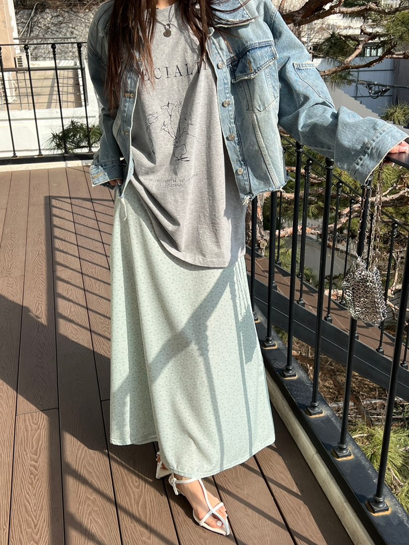 SPECIAL直郵韓國代購㊣女裝新款休閑時尚人氣25春夏推薦長裙SPECIAL長裙