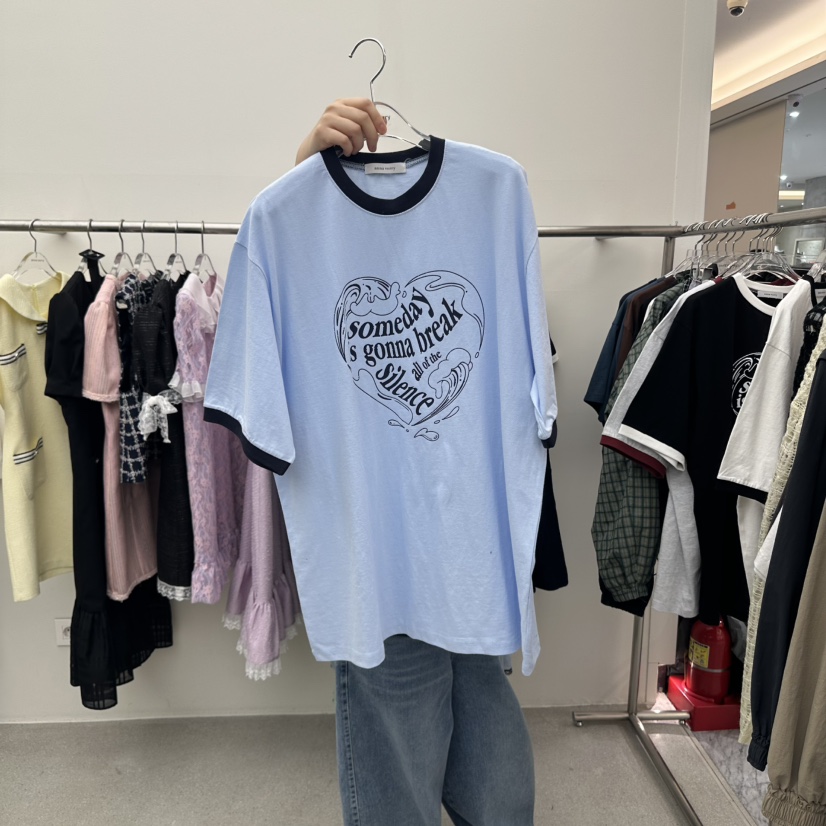 ANNA VERRY-P直郵韓國代購㊣女裝新品熱賣25春夏時尚推薦T恤ANNA VERRY/BELIEVET恤圖色2