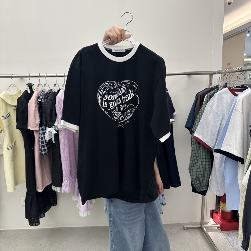 ANNA VERRY-P直郵韓國代購㊣女裝新品熱賣25春夏時尚推薦T恤ANNA VERRY/BELIEVET恤圖色3