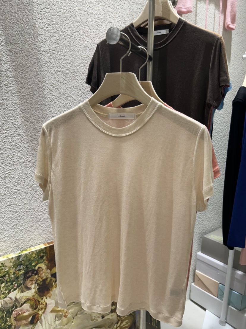 N BROWN韓國直郵㊣女裝新款人氣熱賣推薦25春夏休閑T恤天絲N BROWNT恤圖色8