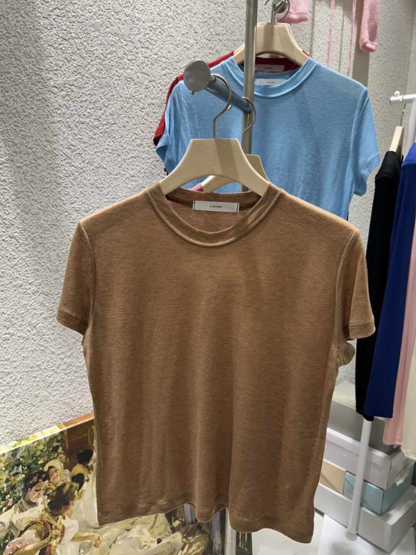 N BROWN韓國直郵㊣女裝新款人氣熱賣推薦25春夏休閑T恤天絲N BROWNT恤圖色10