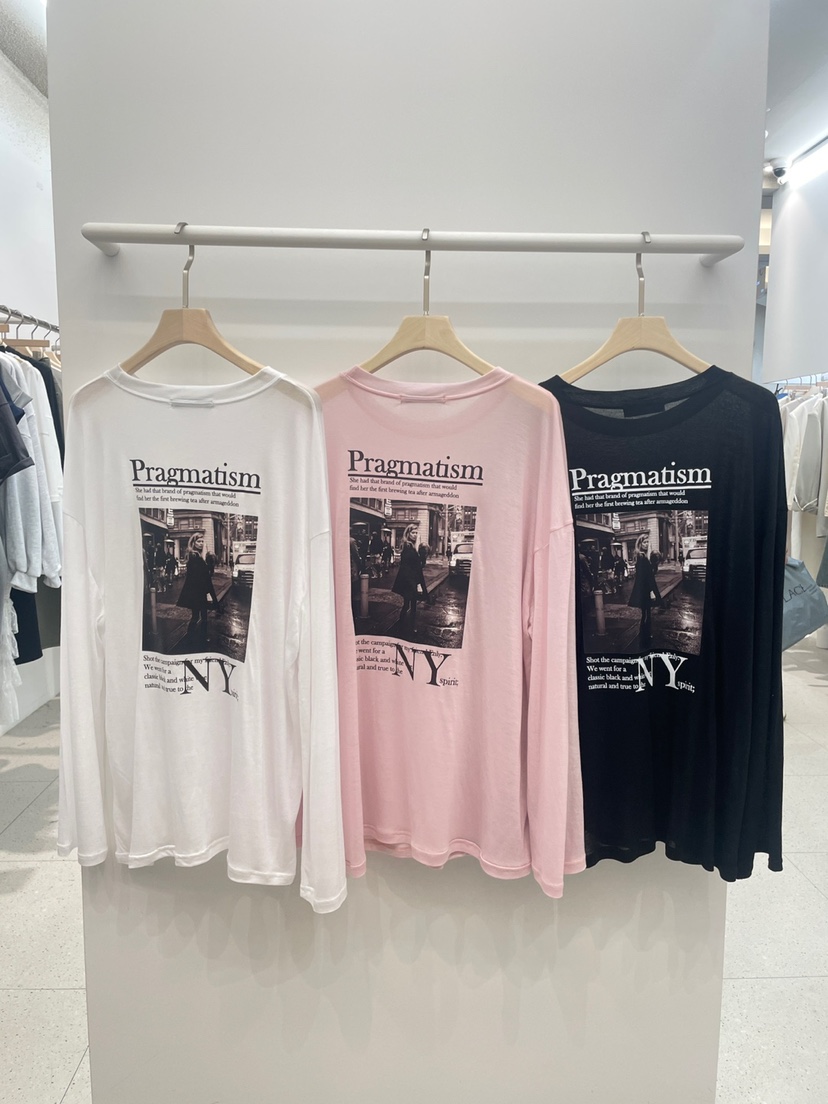 NYLON東大門代購女士新品人氣時尚職業休閑25春夏熱賣長袖T恤NYLON長袖T恤