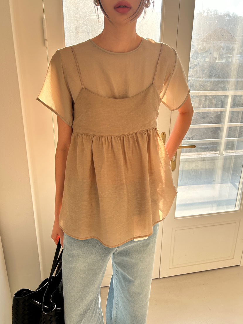 ME MO韓國直郵㊣東大門實拍女裝新品25春夏熱賣推薦吊帶背心ME MO吊帶/背心圖色1