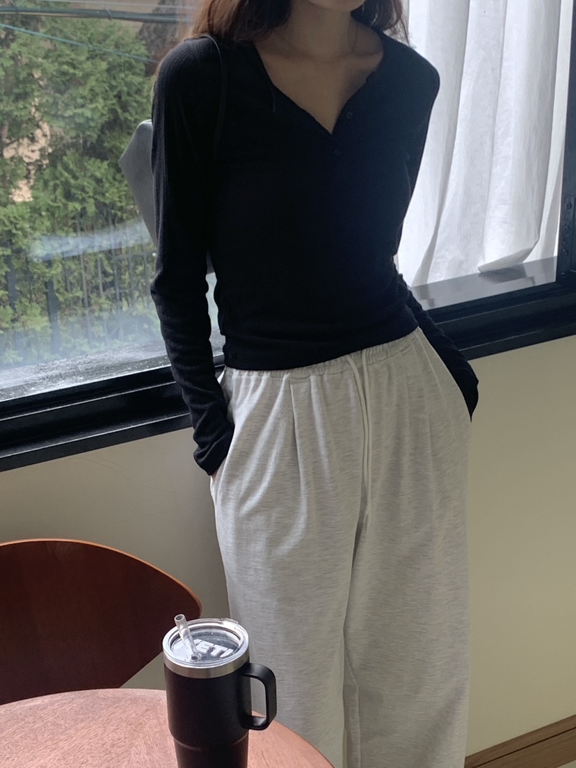 LOGARDEN韓國直郵㊣女裝新款人氣25春夏時尚推薦休閑長袖T恤LO GARDEN長袖T恤