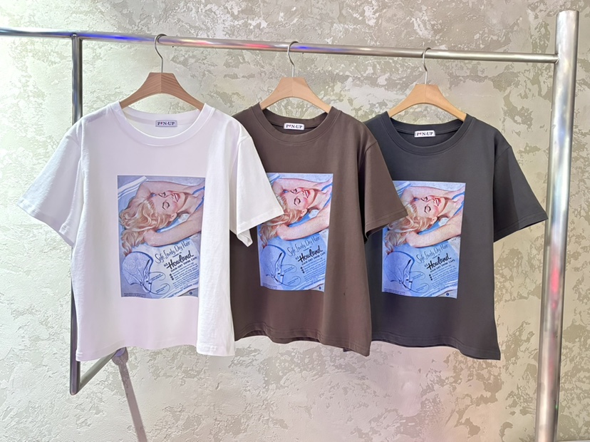 PIN-UP韓國直郵㊣東大門實拍女裝新品25春夏休閑熱賣時尚T恤PIN-UPT恤