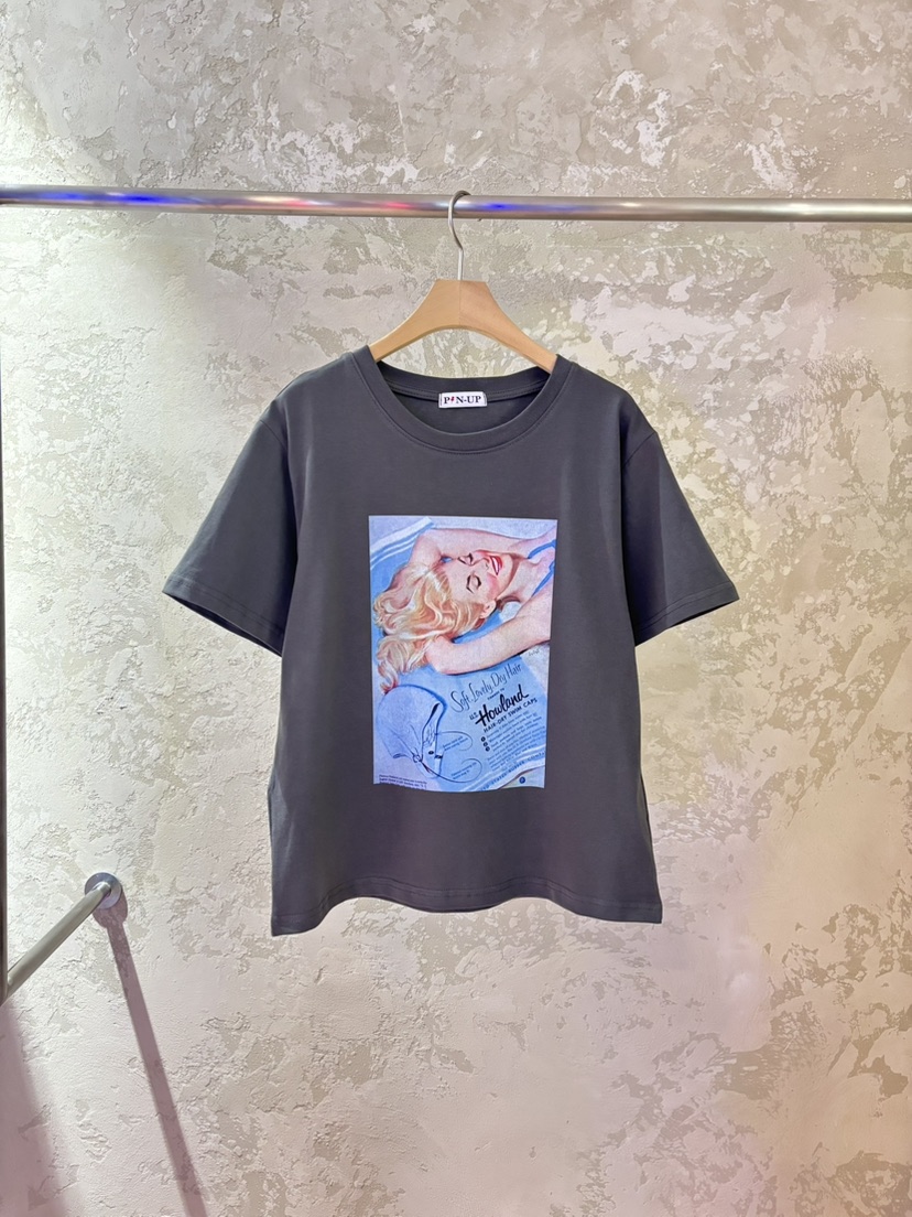 PIN-UP韓國直郵㊣東大門實拍女裝新品25春夏休閑熱賣時尚T恤PIN-UPT恤