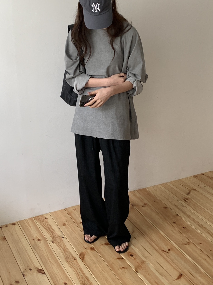 LOGARDEN韓國直郵㊣女裝新品時尚人氣25春夏熱賣休閑長袖T恤LO GARDEN長袖T恤