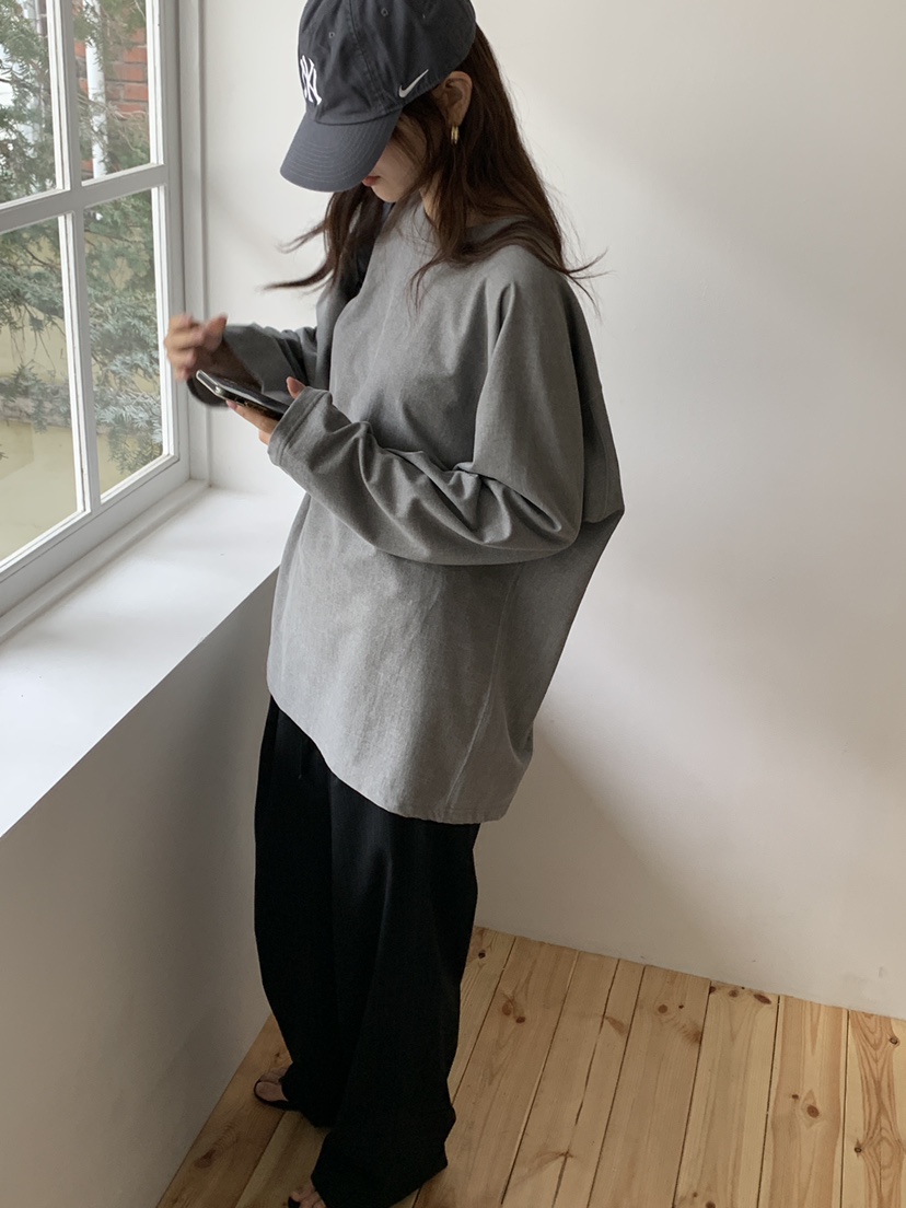 LOGARDEN韓國直郵㊣女裝新品時尚人氣25春夏熱賣休閑長袖T恤LO GARDEN長袖T恤