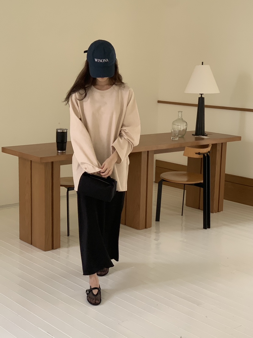 LOGARDEN韓國直郵㊣女裝新品時尚人氣25春夏熱賣休閑長袖T恤LO GARDEN長袖T恤