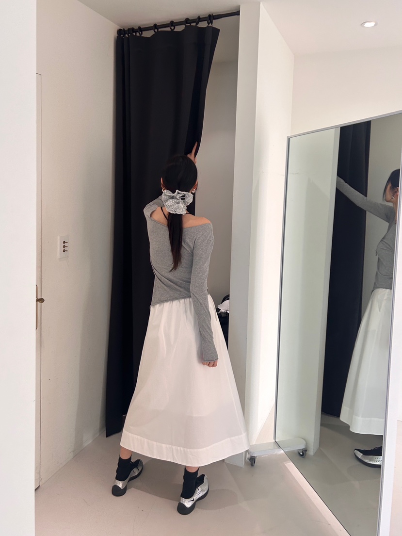 ME MO直郵韓國代購㊣女裝新款人氣推薦熱賣25春夏休閑長裙ME MO長裙