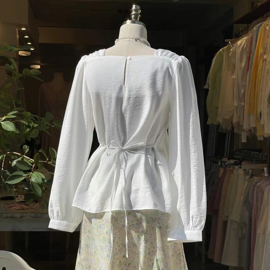 THE ORA直郵韓國代購㊣女裝新品熱賣時尚25春夏襯衫蕾絲衫THE ORA襯衫/蕾絲衫