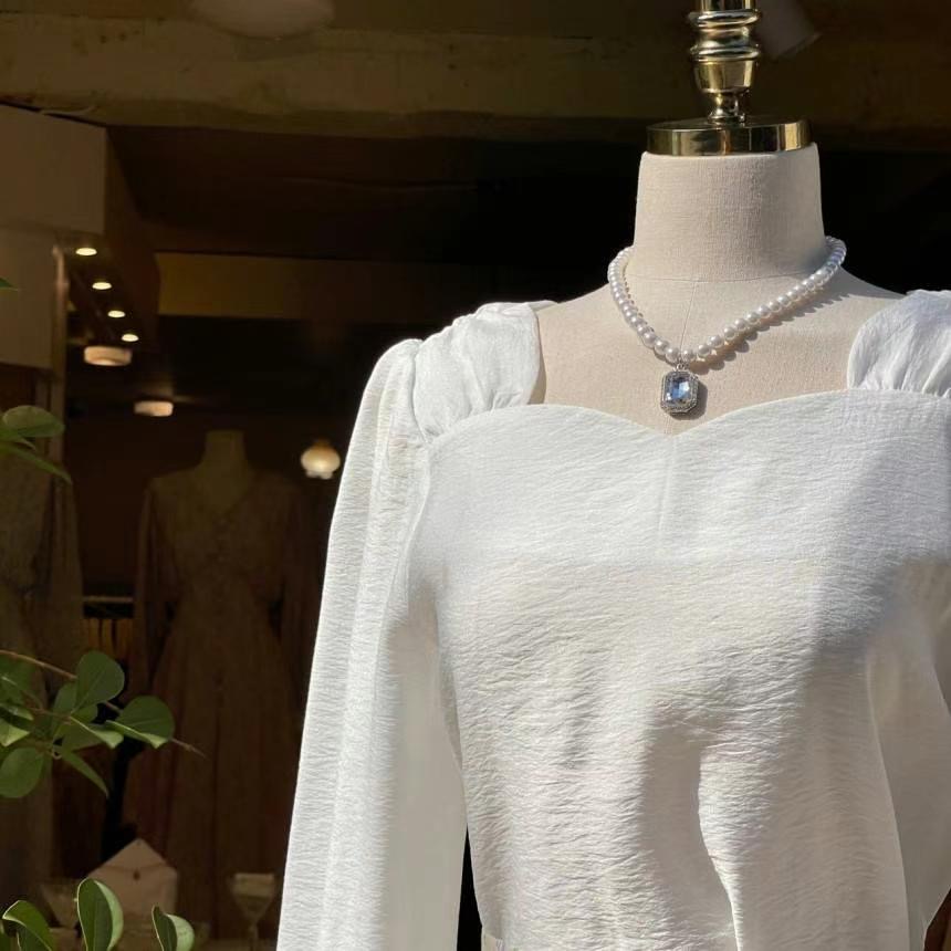 THE ORA直郵韓國代購㊣女裝新品熱賣時尚25春夏襯衫蕾絲衫THE ORA襯衫/蕾絲衫