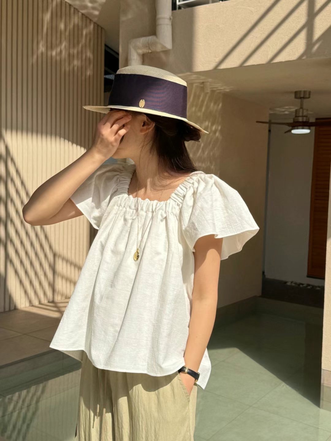 There’s韓國直郵㊣女裝新款熱賣時尚推薦25春夏襯衫蕾絲衫There’s襯衫/蕾絲衫