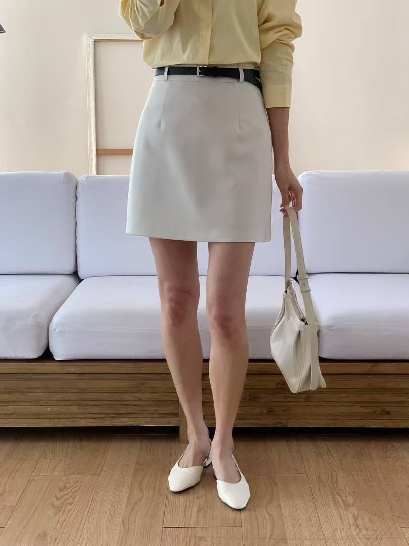 SRAP韓國直郵㊣女裝新品熱賣休閑時尚25春夏人氣短裙含腰帶SRAP短裙圖色1