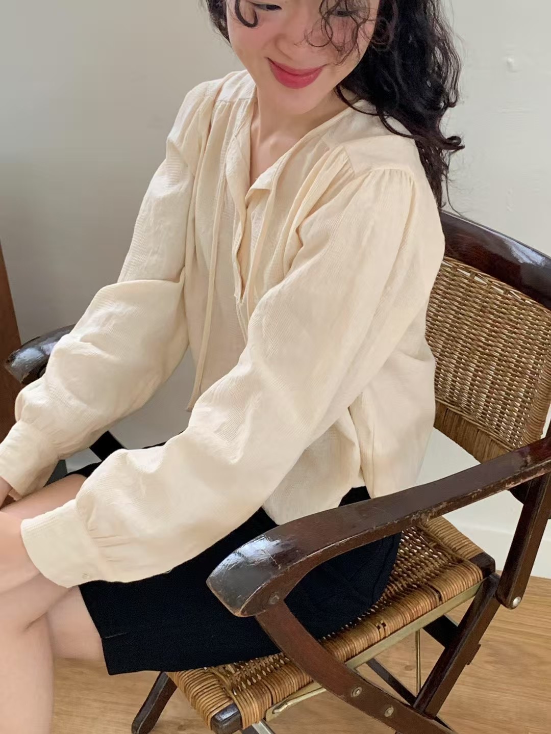 WEATHER韓國直郵㊣東大門實拍女裝新品人氣時尚熱賣襯衫蕾絲衫GOBSLMURI-ot襯衫/蕾絲衫