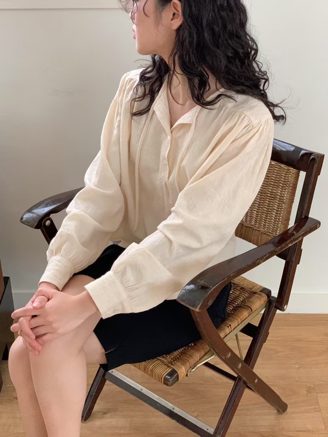 WEATHER韓國直郵㊣東大門實拍女裝新品人氣時尚熱賣襯衫蕾絲衫GOBSLMURI-ot襯衫/蕾絲衫圖色2