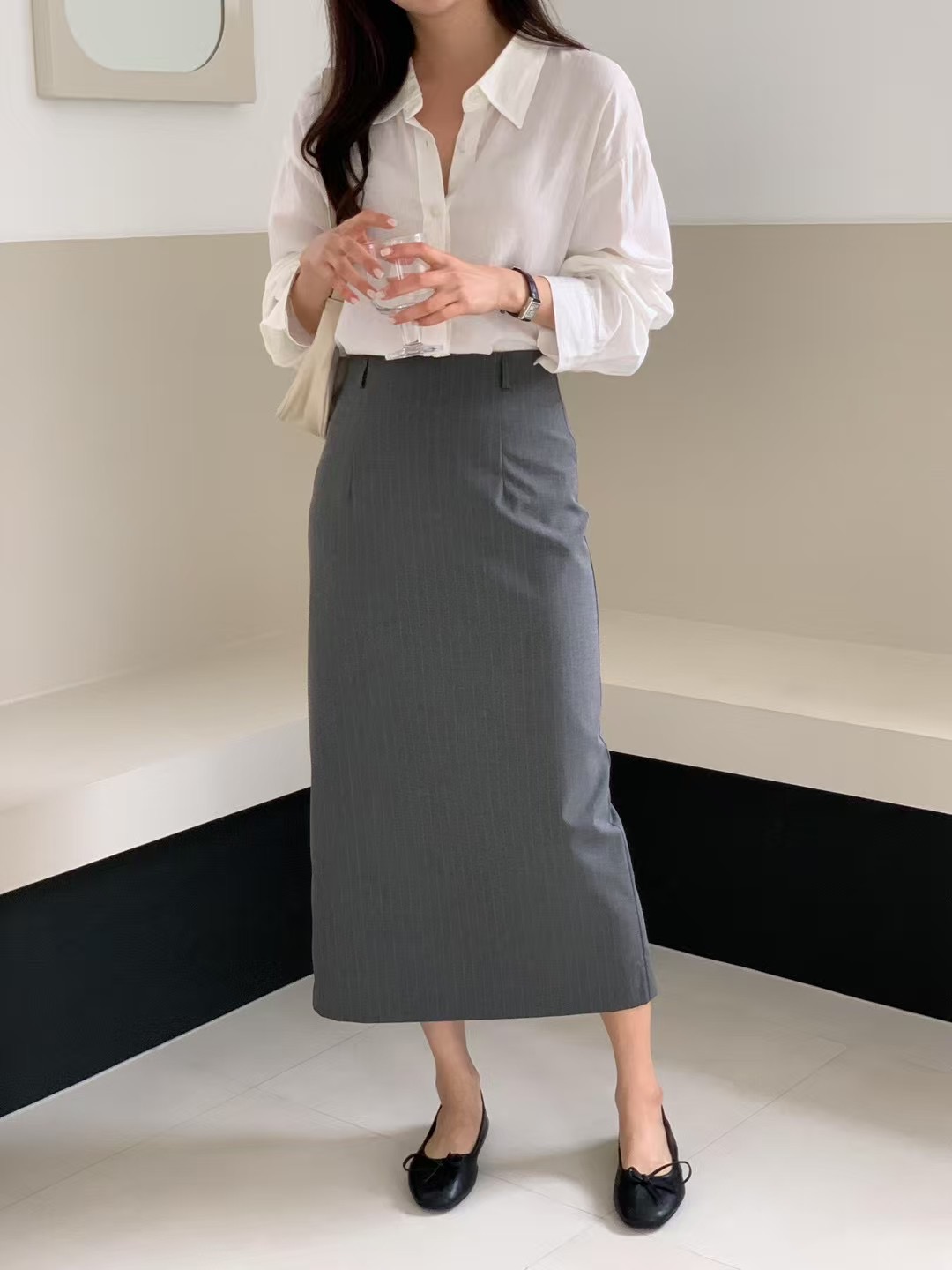 SRAP韓國直郵㊣東大門實拍女裝新款休閑熱賣25春夏人氣長裙SRAP長裙