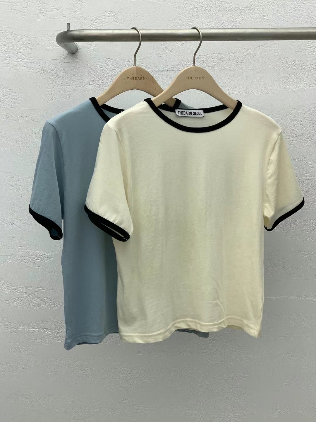 THEBARN韓國㊣直郵東大門代購女裝新款熱賣時尚休閑25春夏T恤THEBARNT恤圖色1左一色