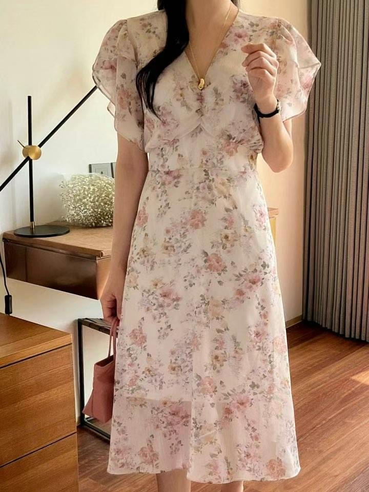 THE ORA韓國直郵㊣東大門實拍女裝新款時尚25春夏熱賣連衣裙THE ORA連衣裙