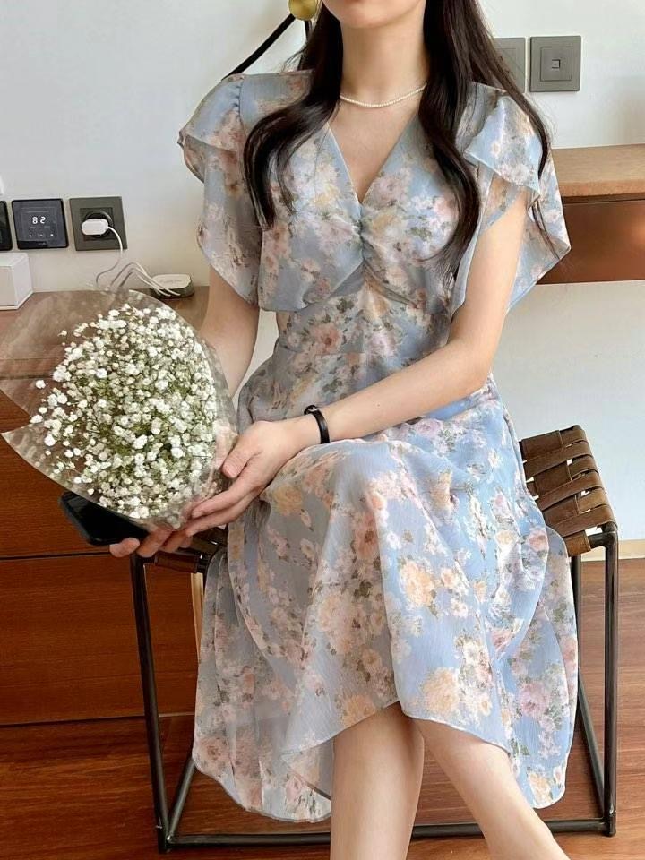 THE ORA韓國直郵㊣東大門實拍女裝新款時尚25春夏熱賣連衣裙THE ORA連衣裙圖色2