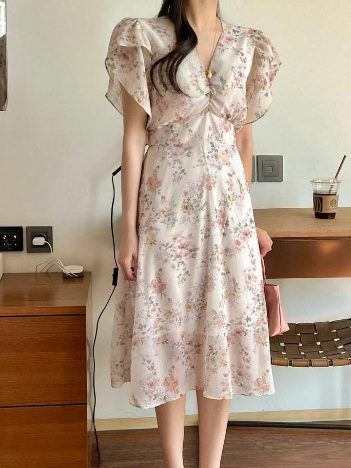 THE ORA韓國直郵㊣東大門實拍女裝新款時尚25春夏熱賣連衣裙THE ORA連衣裙圖色4