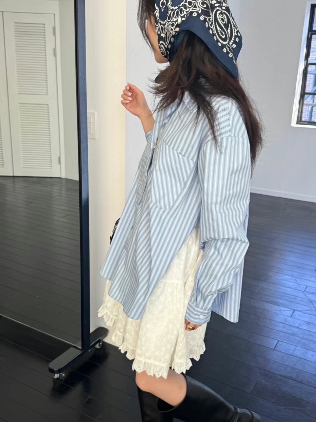 There’s直郵韓國代購㊣女裝新款時尚熱賣推薦25春夏襯衫蕾絲衫There’s襯衫/蕾絲衫