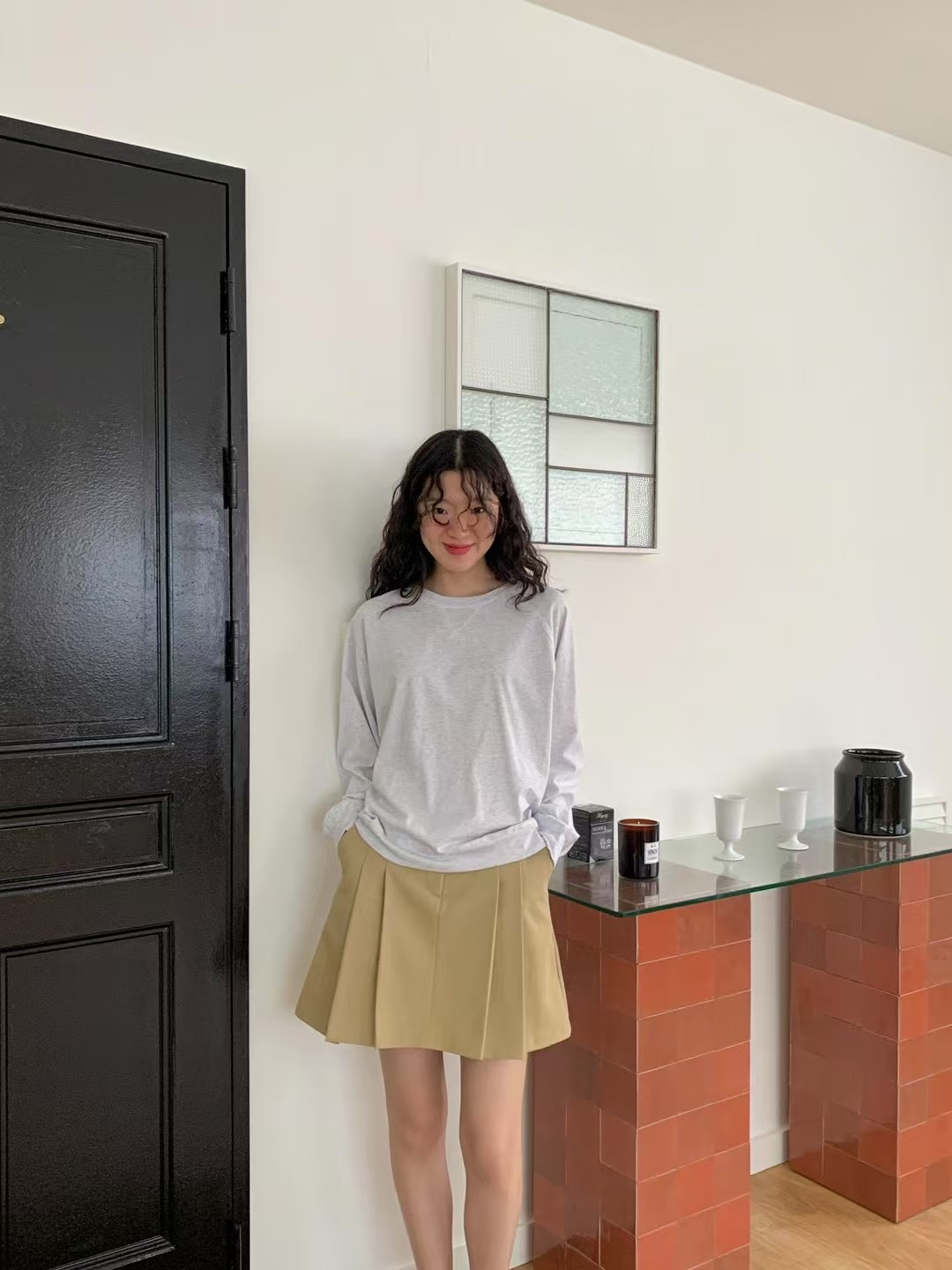 WEATHER韓國直郵㊣女裝新款時尚推薦休閑25春夏長袖T恤不含內搭GOBSLMURI-ot長袖T恤