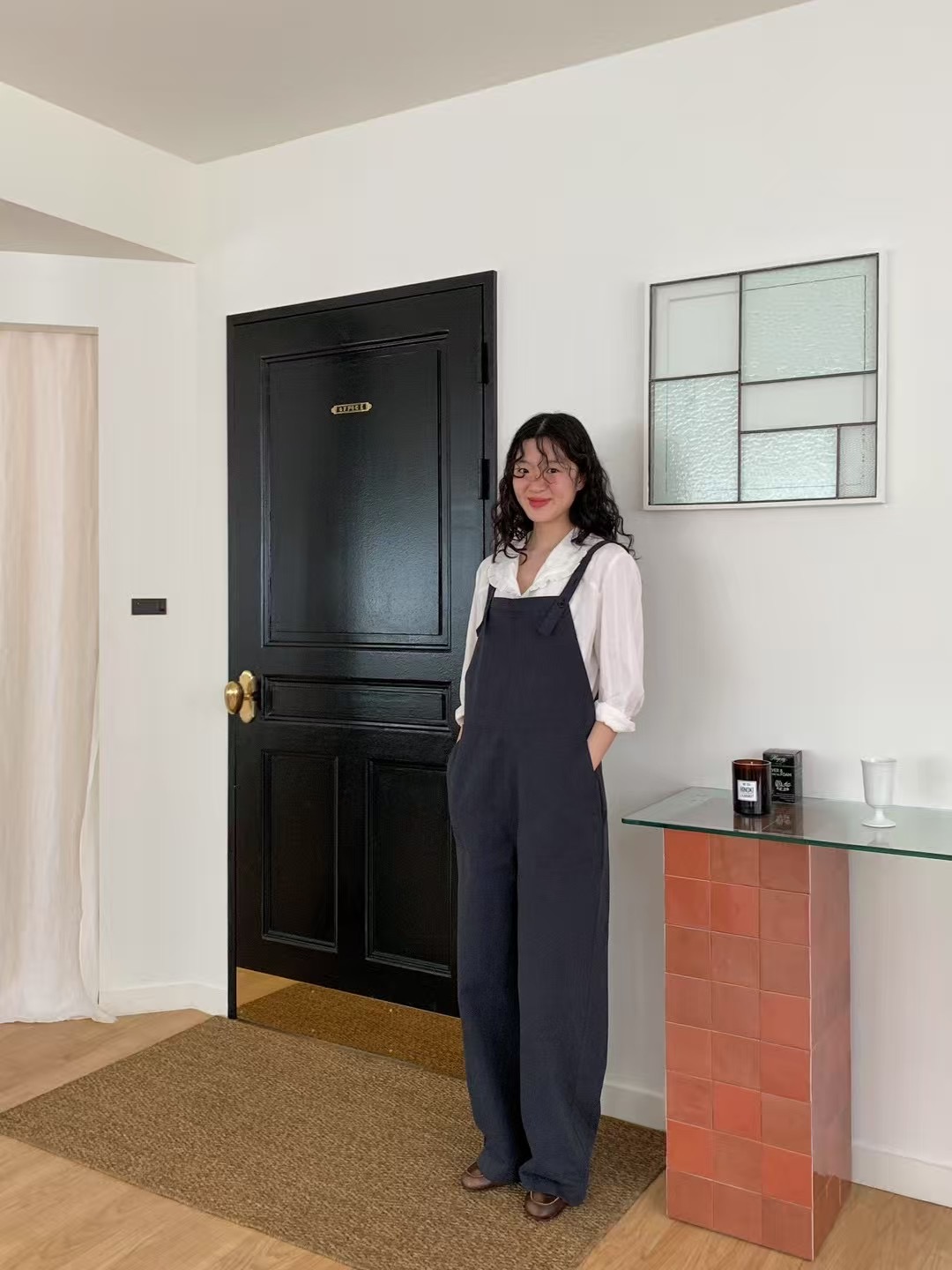 WEATHER韓國㊣直郵東大門代購女裝新品25春夏背帶褲不含內搭棉質GOBSLMURI-ot背帶褲圖色2