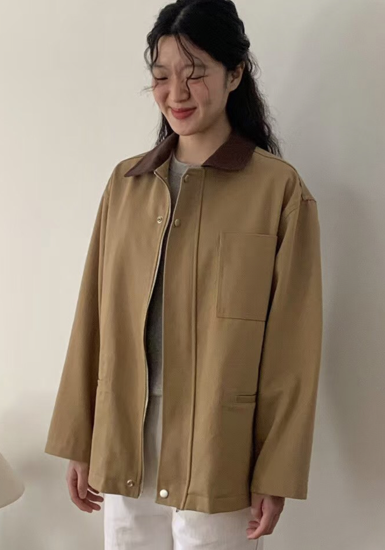 WEATHER韓國直郵㊣女裝新款休閑時尚熱賣推薦25春夏人氣夾克GOBSLMURI-ot夾克圖色2