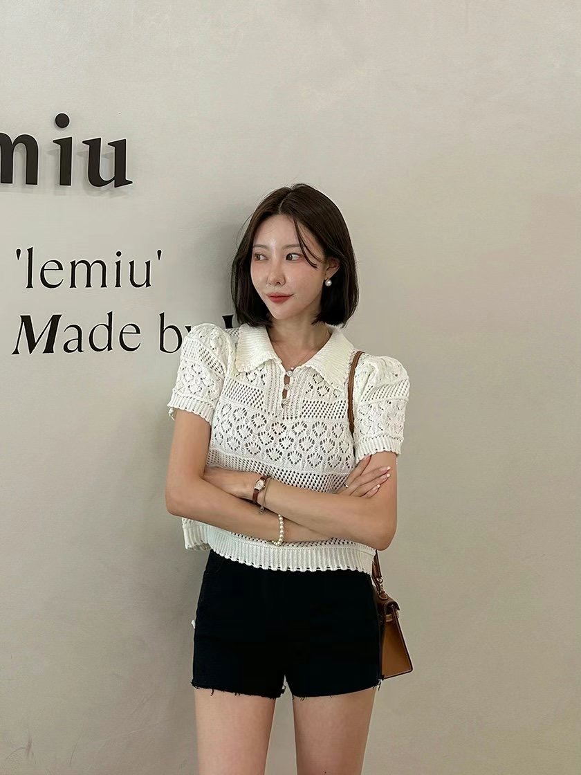 THEBARN韓國直郵㊣女裝新品人氣時尚熱賣推薦25春夏休閑針織衫THEBARN針織衫