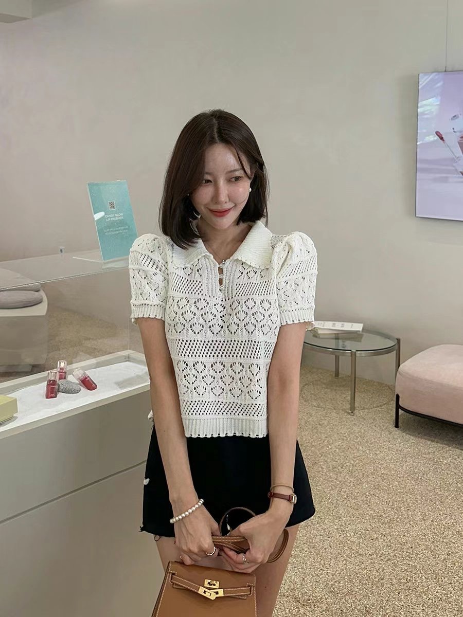 THEBARN韓國直郵㊣女裝新品人氣時尚熱賣推薦25春夏休閑針織衫THEBARN針織衫