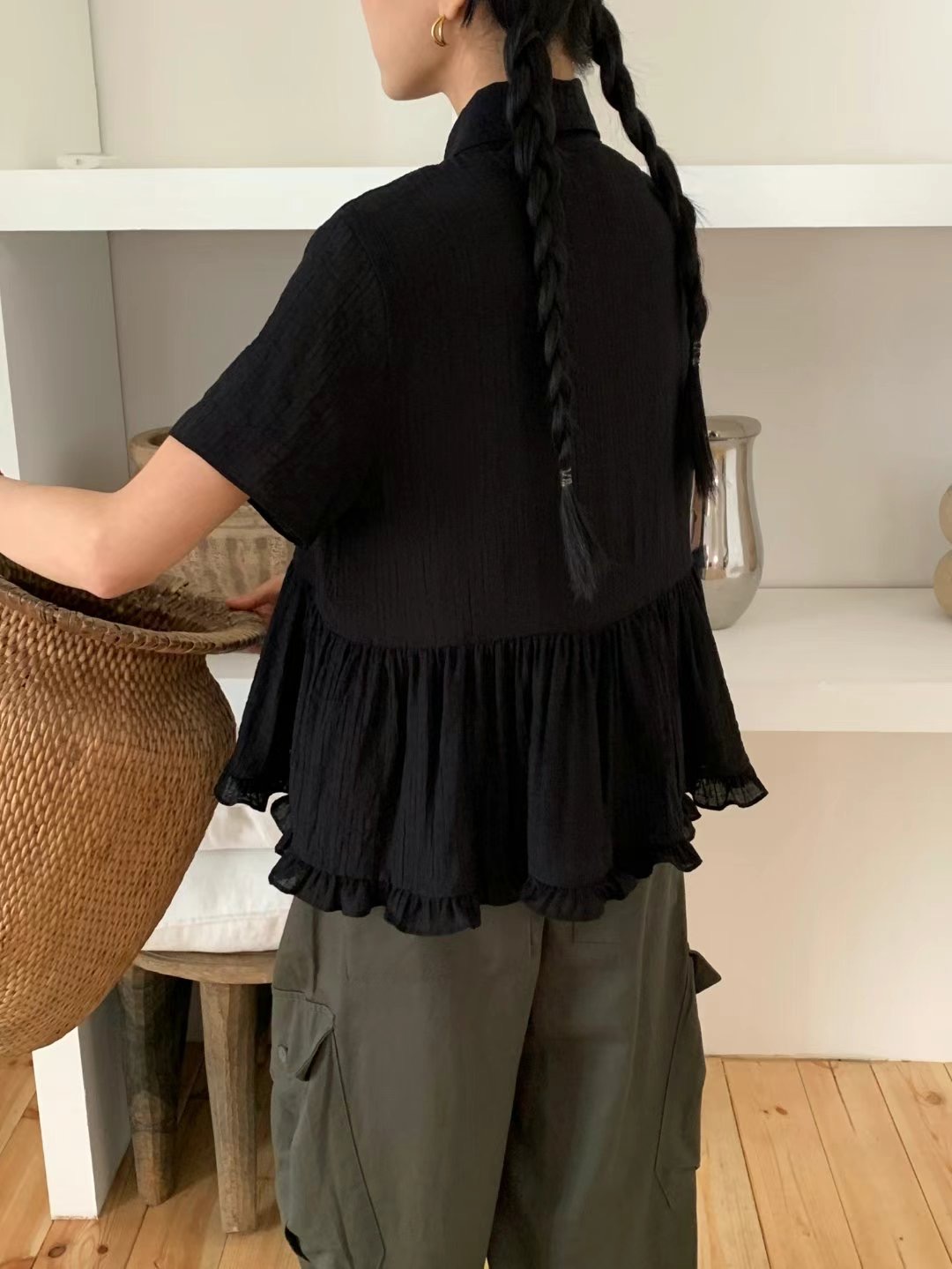 DIPPING韓國直郵㊣東大門實拍女裝新款推薦熱賣時尚襯衫蕾絲衫DIPPING襯衫/蕾絲衫