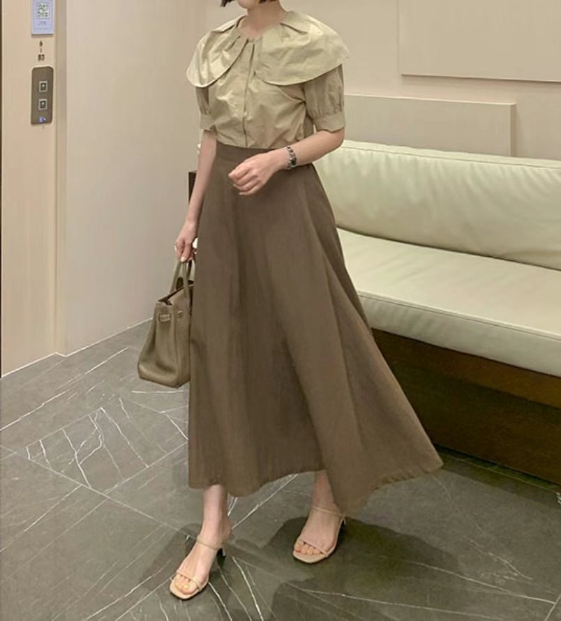 MELON直郵韓國代購㊣女裝新品時尚推薦25春夏熱賣休閑人氣長裙MELON長裙